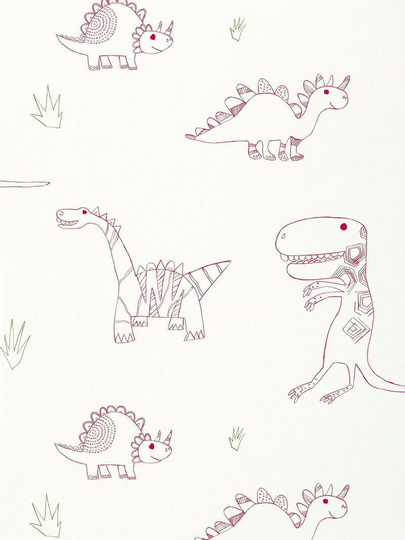 Children's Jurassic Dinosaur Print Wallpaper