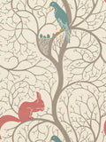 Sanderson Squirrel & Dove Spongeable Wallpaper