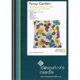 Cleopatra's Needle pansy pillow tapestry kit 25x25cm, UK version