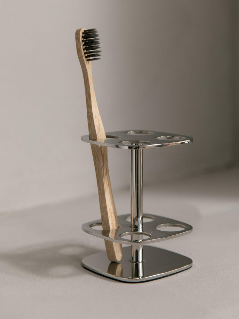 Robert Welch Burford toothbrush holder polished stainless steel 10x7.5cm - British product
