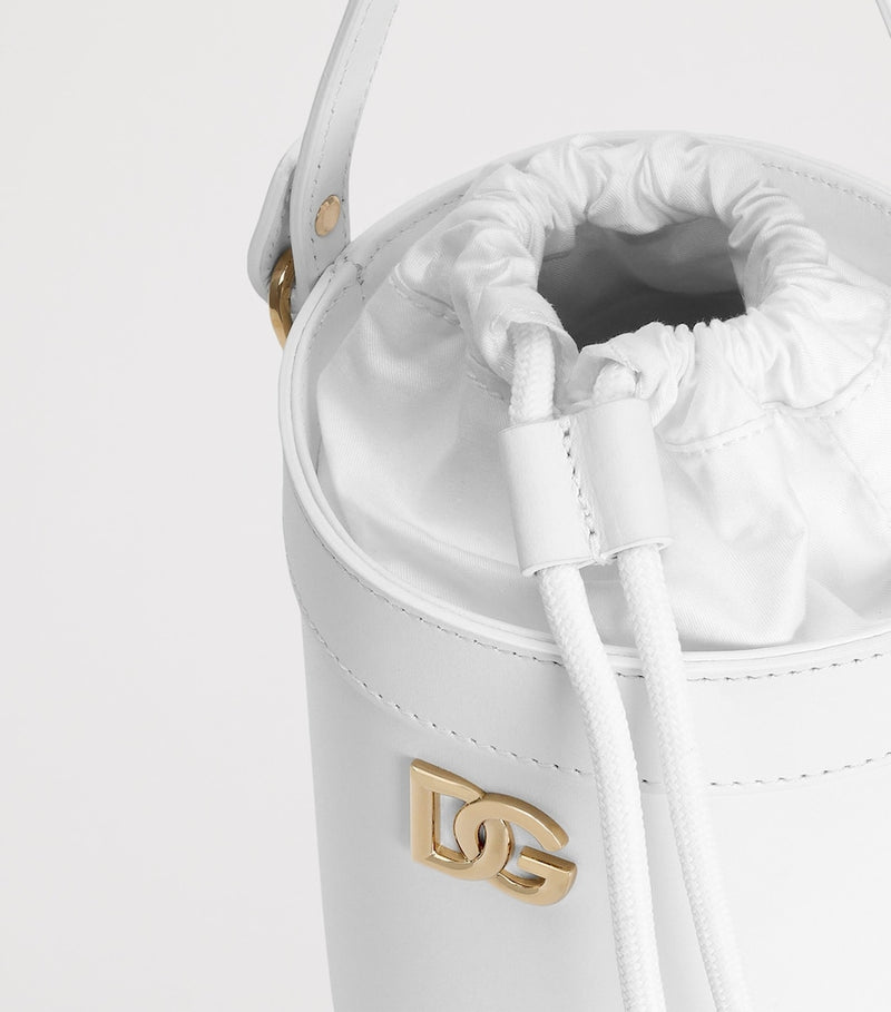 Dolce&Gabbana Kids leather bucket bag, imported from the UK