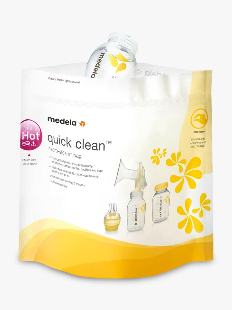 Medela Quick Clean Microwave Sterilising Bags Pack of 5, imported from the UK
