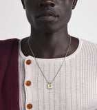 Tom Wood Mined necklace in sterling silver with tourmaline (British brand)