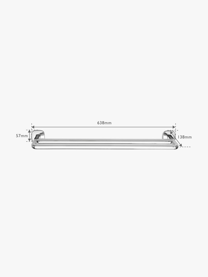 Robert Welch Burford double towel rail polished stainless steel - British product