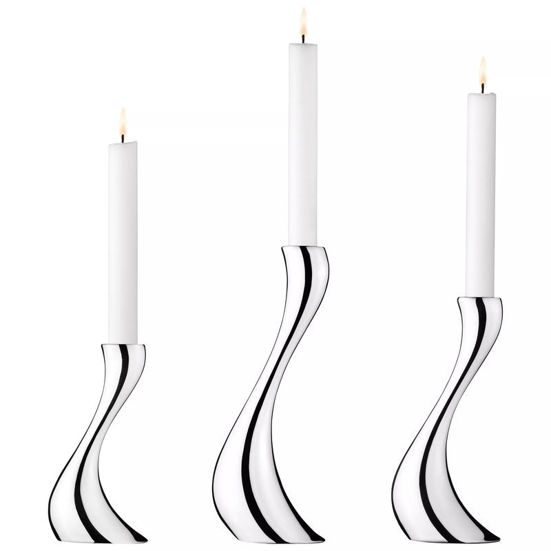 Georg Jensen Cobra candlesticks set of 3, UK version