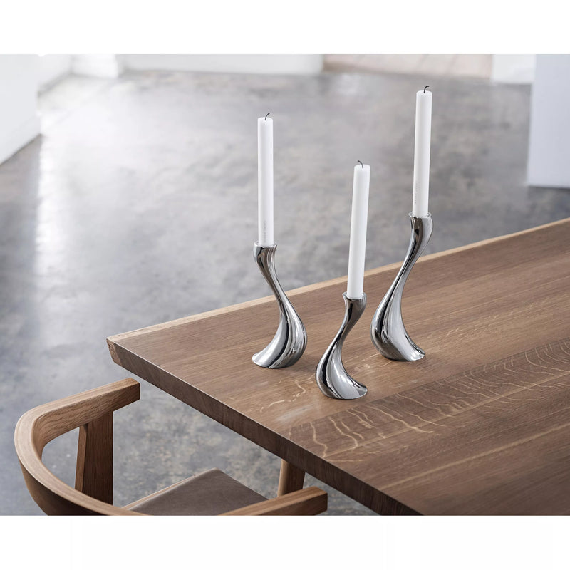 Georg Jensen Cobra candlesticks set of 3, UK version