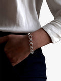 Nina B teardrop link bracelet sterling silver 20cm (British brand)