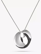John Lewis Nina B Curved Oval Pendant Silver- Buy online at McGrocer
