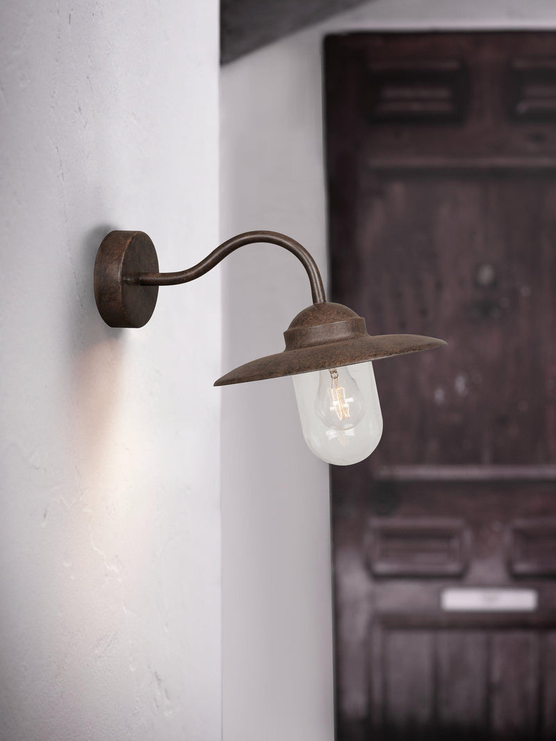 Nordlux outdoor wall light weathered copper finish (British brand)
