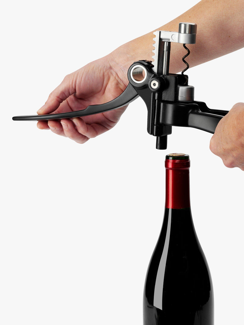 Ergonomic Lever Corkscrew with Foil Cutter and Gift Box