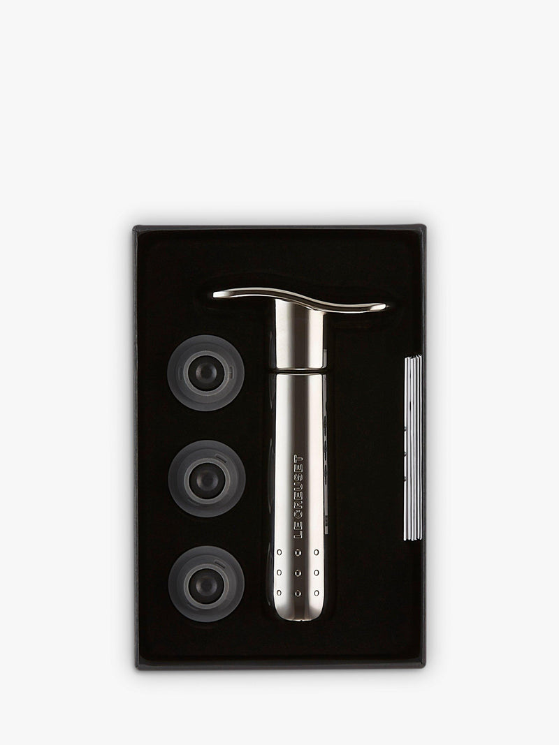 Le Creuset WA137 wine pump Black Nickel with stoppers (British brand)