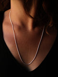 Nina B silver snake chain necklace 60cm, UK version