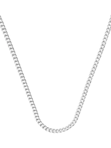 John Lewis Nina B Unisex Sterling Silver Curb Chain Necklace 40cm- Buy online at McGrocer