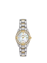 John Lewis Citizen Women's Eco-Drive Regent Two Tone Diamond Bracelet Watch- Buy online at McGrocer