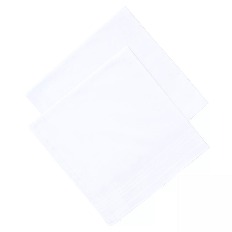 John Lewis white cotton handkerchiefs pack of 2 (British brand)