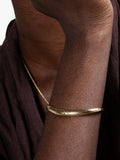Dower & Hall Nomad curved torc bangle in gold vermeil - British product