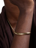 Dower & Hall Nomad curved torc bangle in gold vermeil - British product