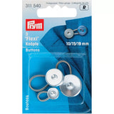 John Lewis Prym Flexi Waistband Buttons Pack of 3 Various Sizes Silver- Buy online at McGrocer