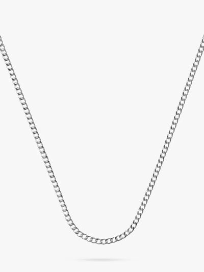 John Lewis Nina B Curb Chain Necklace Silver 40cm- Buy online at McGrocer