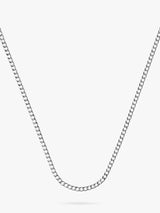 John Lewis Nina B Curb Chain Necklace Silver 40cm- Buy online at McGrocer