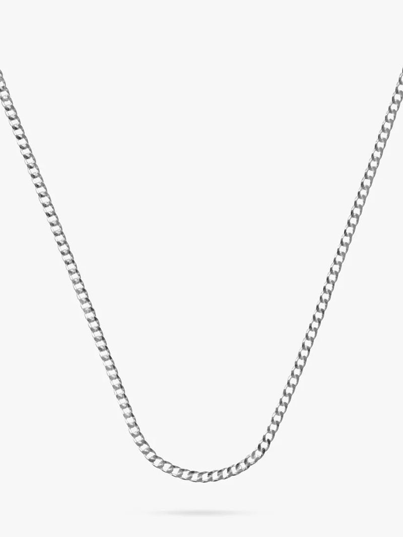 Nina B silver curb chain necklace 40cm, UK version