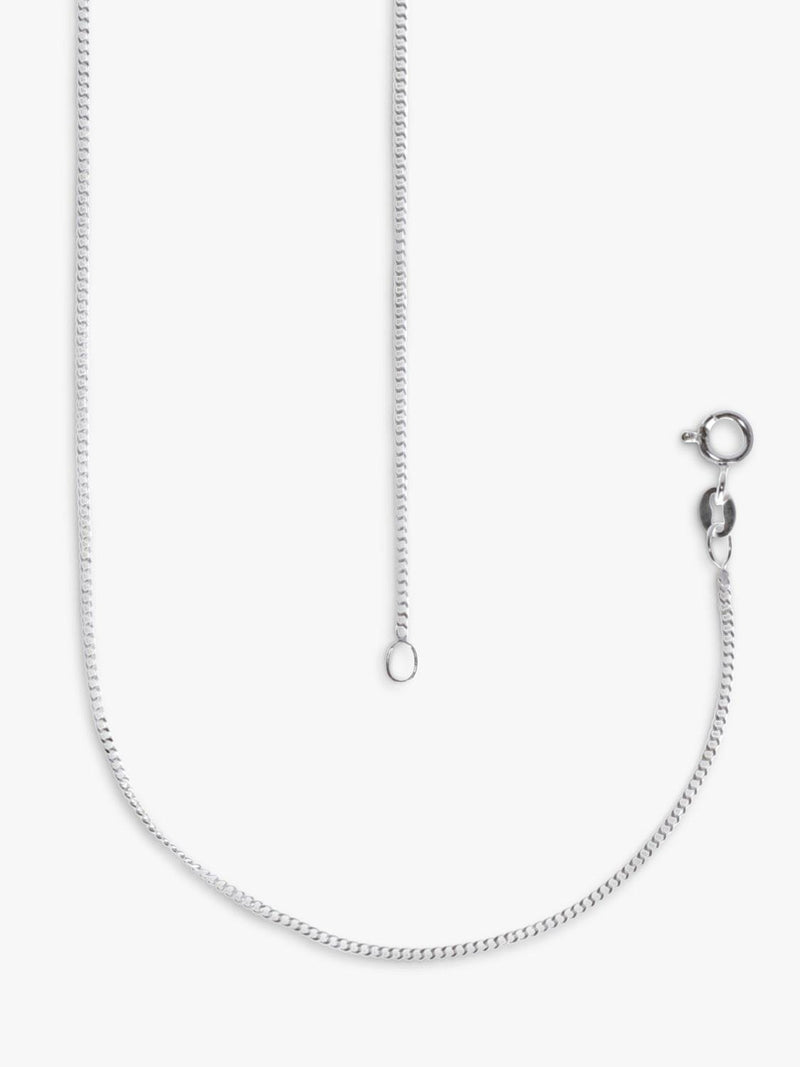 Nina B silver curb chain necklace 40cm, UK version
