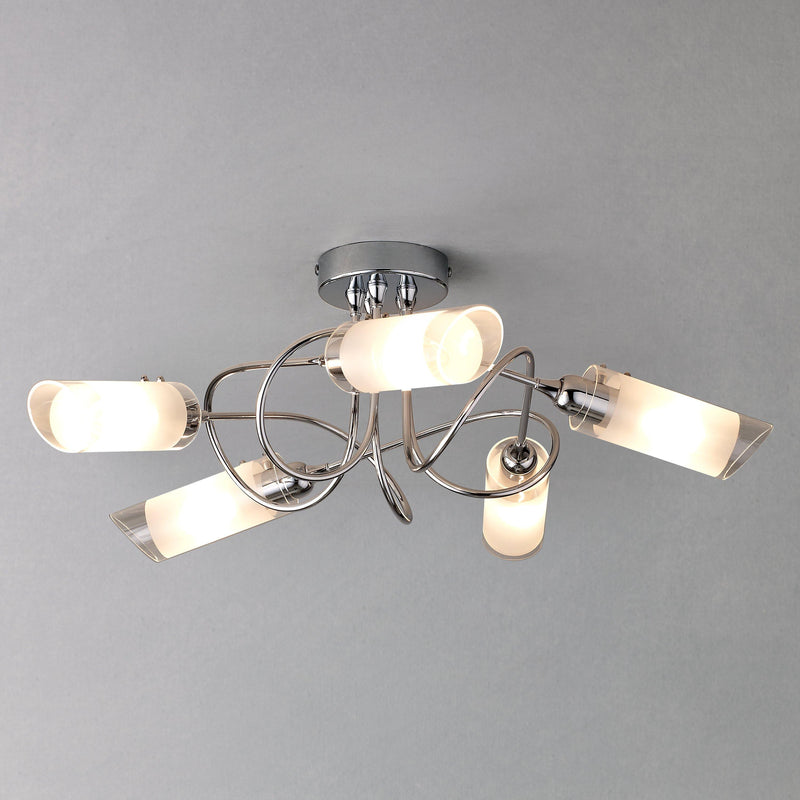 John Lewis Limbo semi flush 5 arm ceiling light, UK version