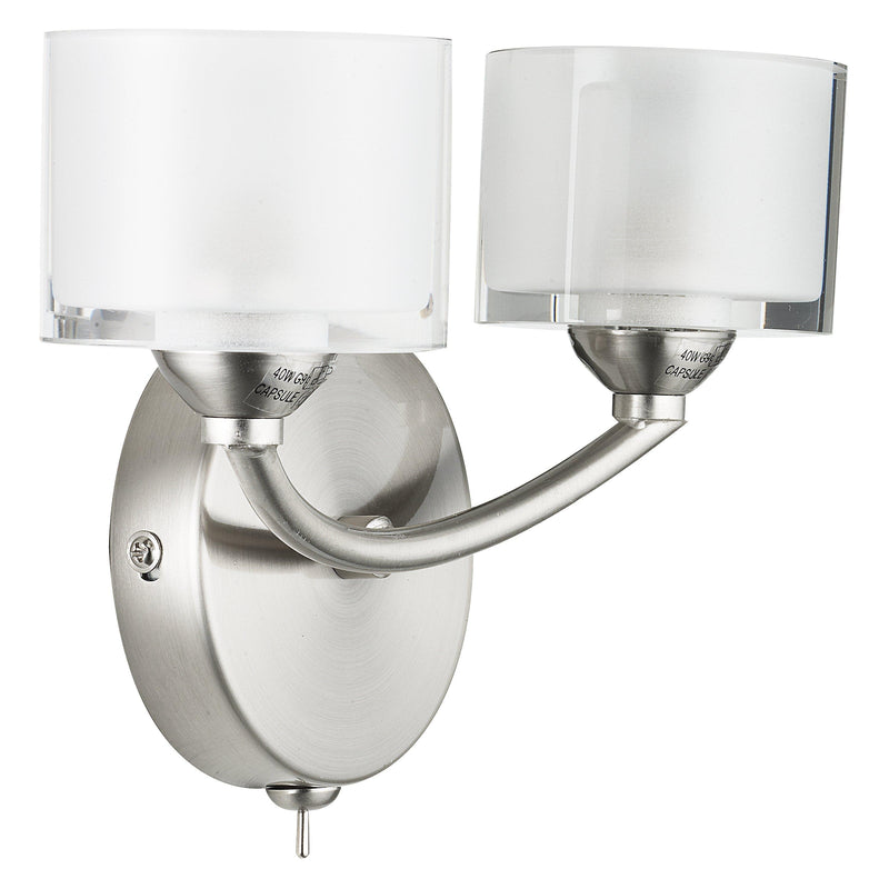 John Lewis Paige double wall light satin nickel - British product
