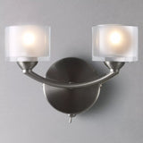 John Lewis John Lewis Paige Double Wall Light, Satin Nickel- Buy online at McGrocer