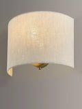 John Lewis Samantha wall light linen shade matt nickel silver - British product