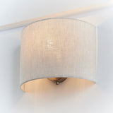 John Lewis Samantha wall light linen shade matt nickel silver - British product