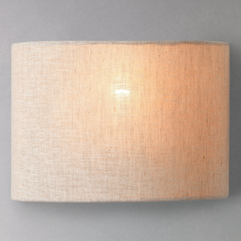 John Lewis Samantha wall light linen shade matt nickel silver - British product