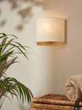 John Lewis Samantha wall light linen shade matt nickel silver - British product