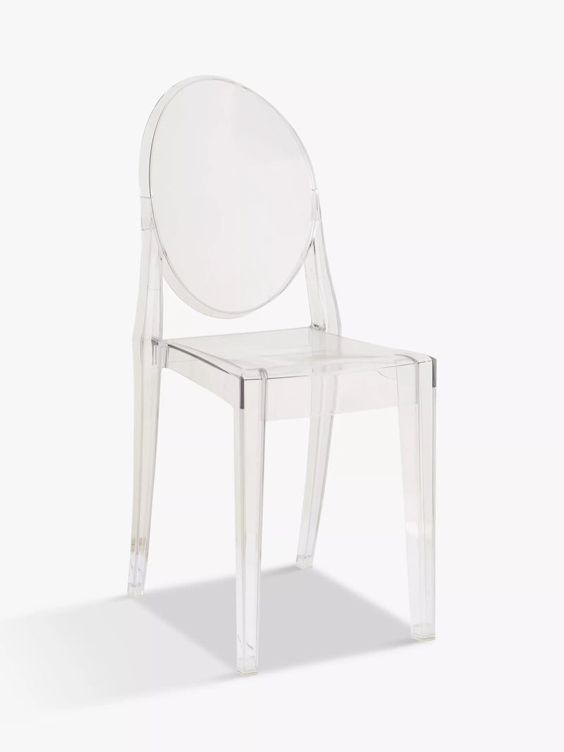 Kartell Victoria Ghost chair in transparent polycarbonate - British product