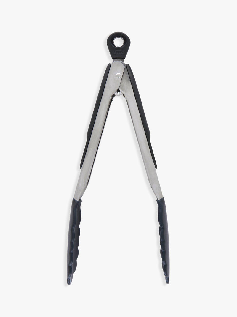 OXO Good Grips 9-inch locking tongs, imported from the UK