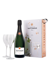 John Lewis Brut NV Champagne and Glasses Gift Set, 75cl- Buy online at McGrocer