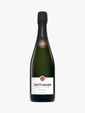 Taittinger Brut NV champagne and glasses gift set, 75cl (British brand)