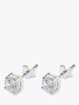John Lewis Nina B Medium Claw Set Cubic Zirconia Stud Earrings- Buy online at McGrocer