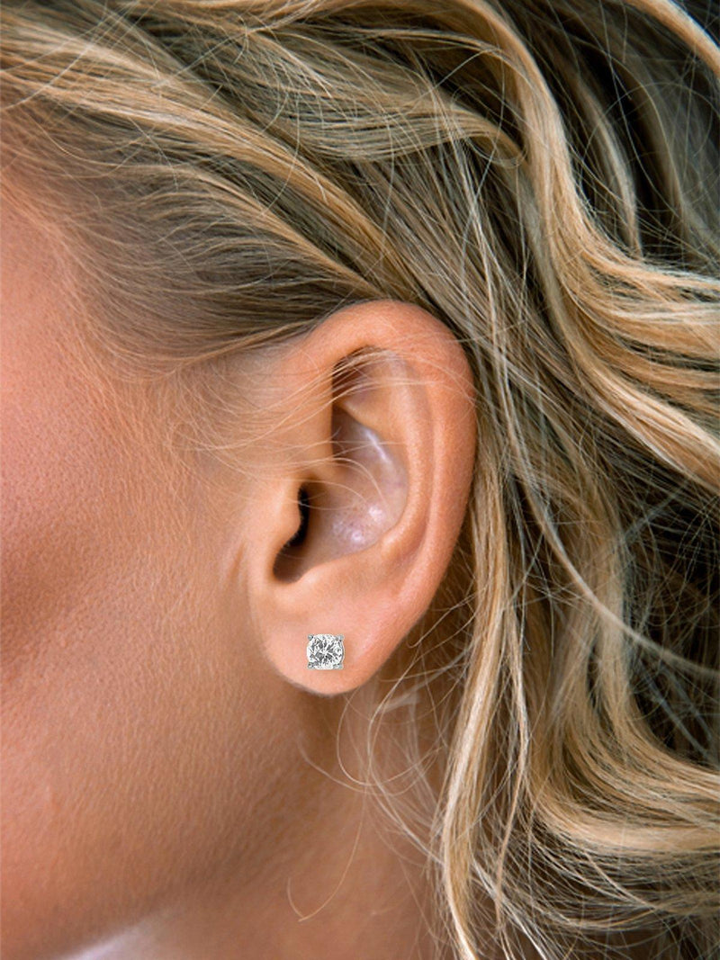 Nina B cubic zirconia stud earrings 0.6cm, UK version