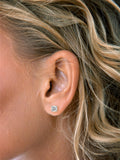 Nina B cubic zirconia stud earrings 0.6cm, UK version