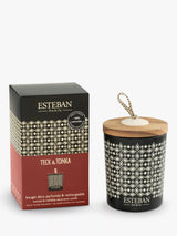John Lewis Esteban Teck & Tonka Decorated Scented Candle 180g- Buy online at McGrocer