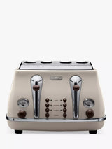 John Lewis 4-Slice Vintage Style Toaster with Variable Control in Cream- Buy online at McGrocer