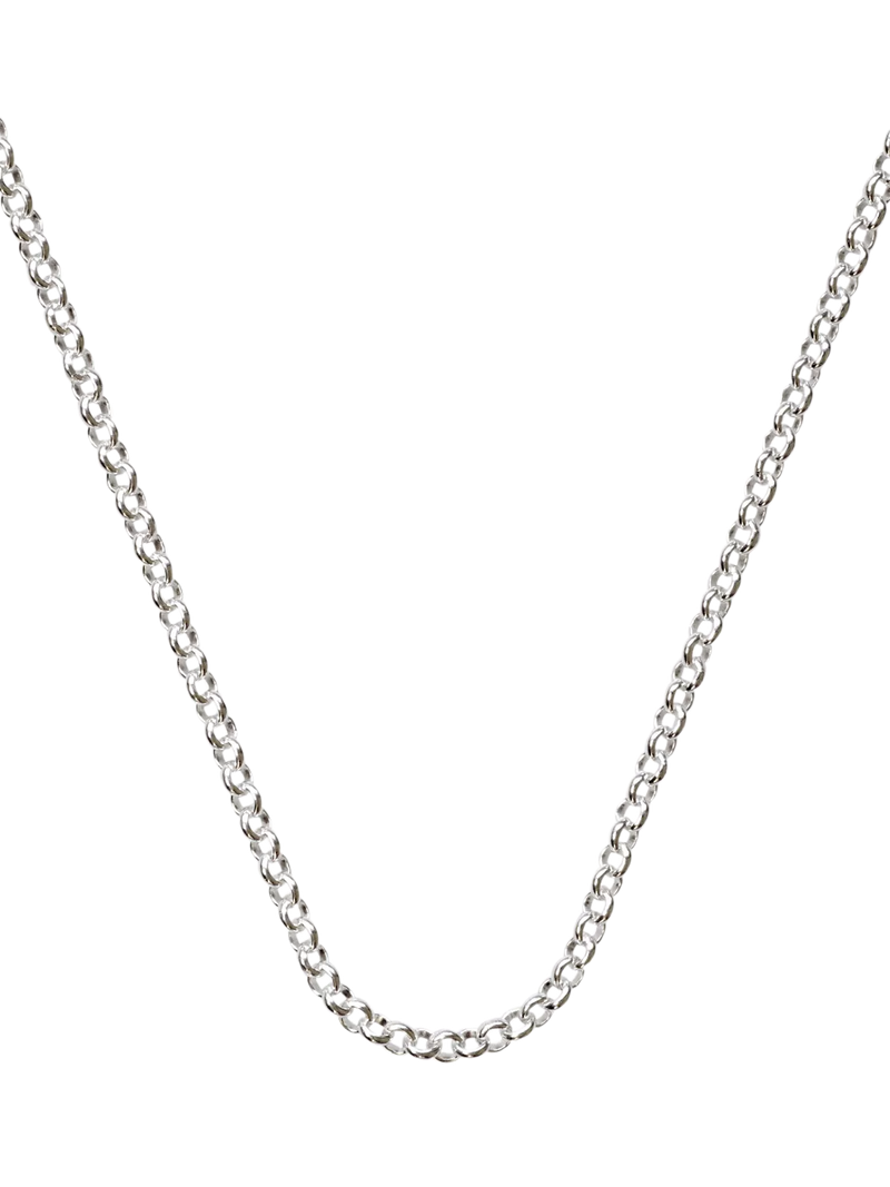 Nina B unisex silver Belcher chain 45cm - British product