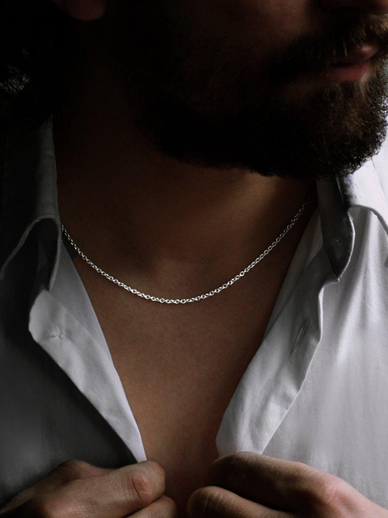 Nina B unisex silver Belcher chain 45cm - British product