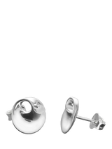 John Lewis Nina B Open Circle Stud Earrings Silver 1cm- Buy online at McGrocer