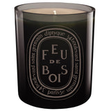 Wood Scented Candle in Grey Glass Votive 300g