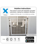 BabyDan Premier True Pressure Gate with extensions, white - British product