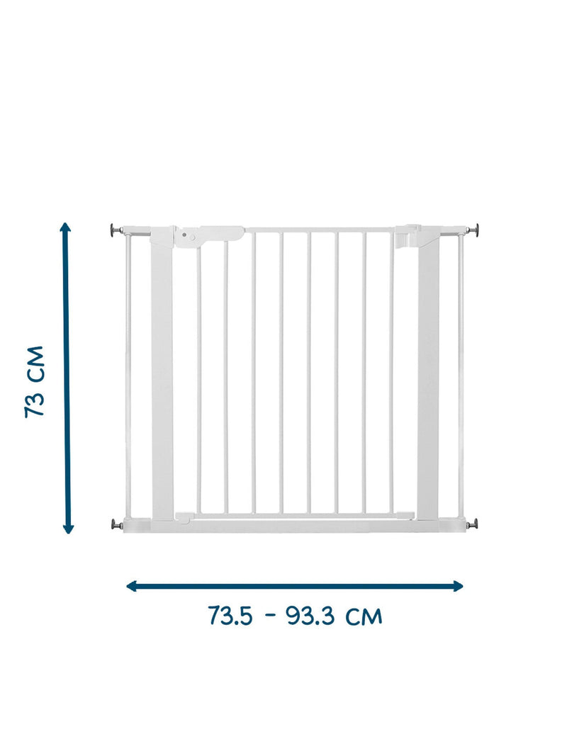 BabyDan Premier True Pressure Gate with extensions, white - British product