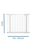 BabyDan Premier True Pressure Gate with extensions, white - British product