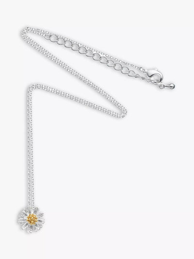 John Lewis Daisy Flower Pendant Necklace with Silver-Toned Chain- Buy online at McGrocer
